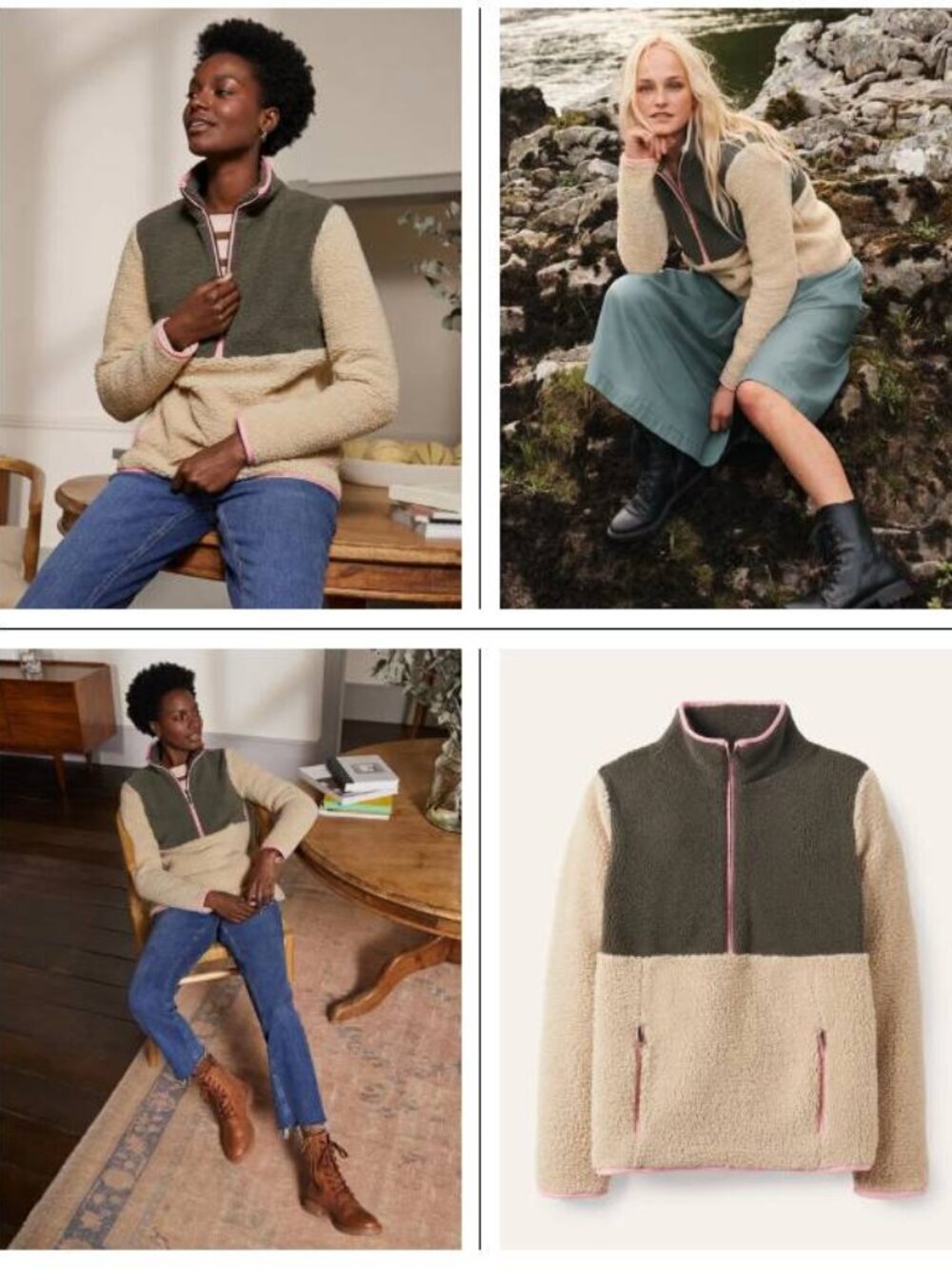 Boden Greta Fleece Jacket Sweatshirt Size US 2